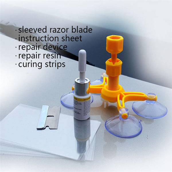 l Car Windshield Repair Tool 1 Set Repair Agent Suction Cup Auto Front Window Repairing Paintless Dent Removal Tools