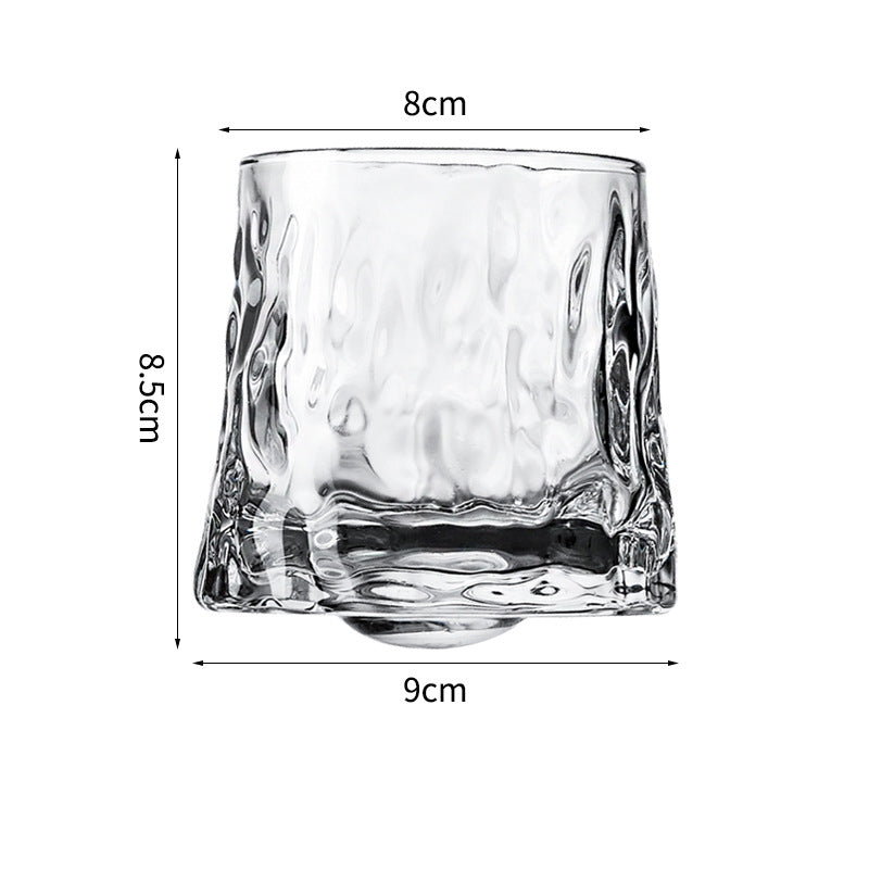Hand drawn rotating glass cups multiple multi-purpose whiskey glasses rotating glass cups