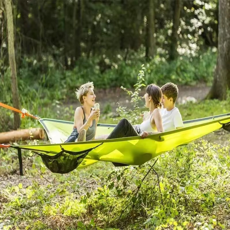 2025 Portable triangular camping hammock with air polymer, multi-scene travel use.