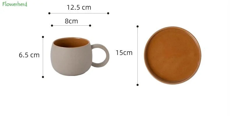Coffee Mug with Saucer - Ceramic Ameraeon