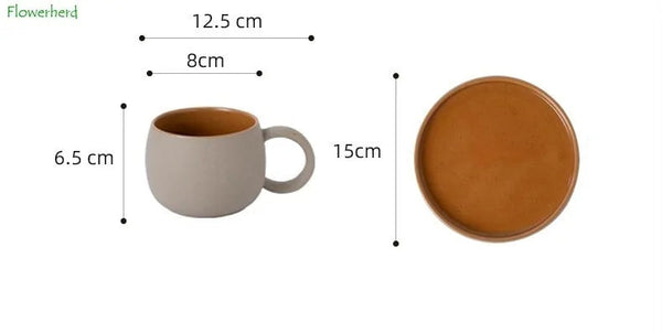 Coffee Mug with Saucer - Ceramic Ameraeon