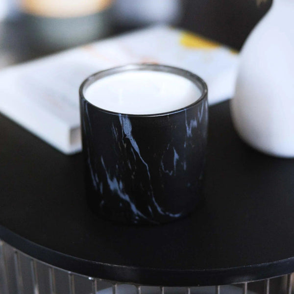 Unscented Black Marquina Candle 17oz - Gifts for You 'n Me