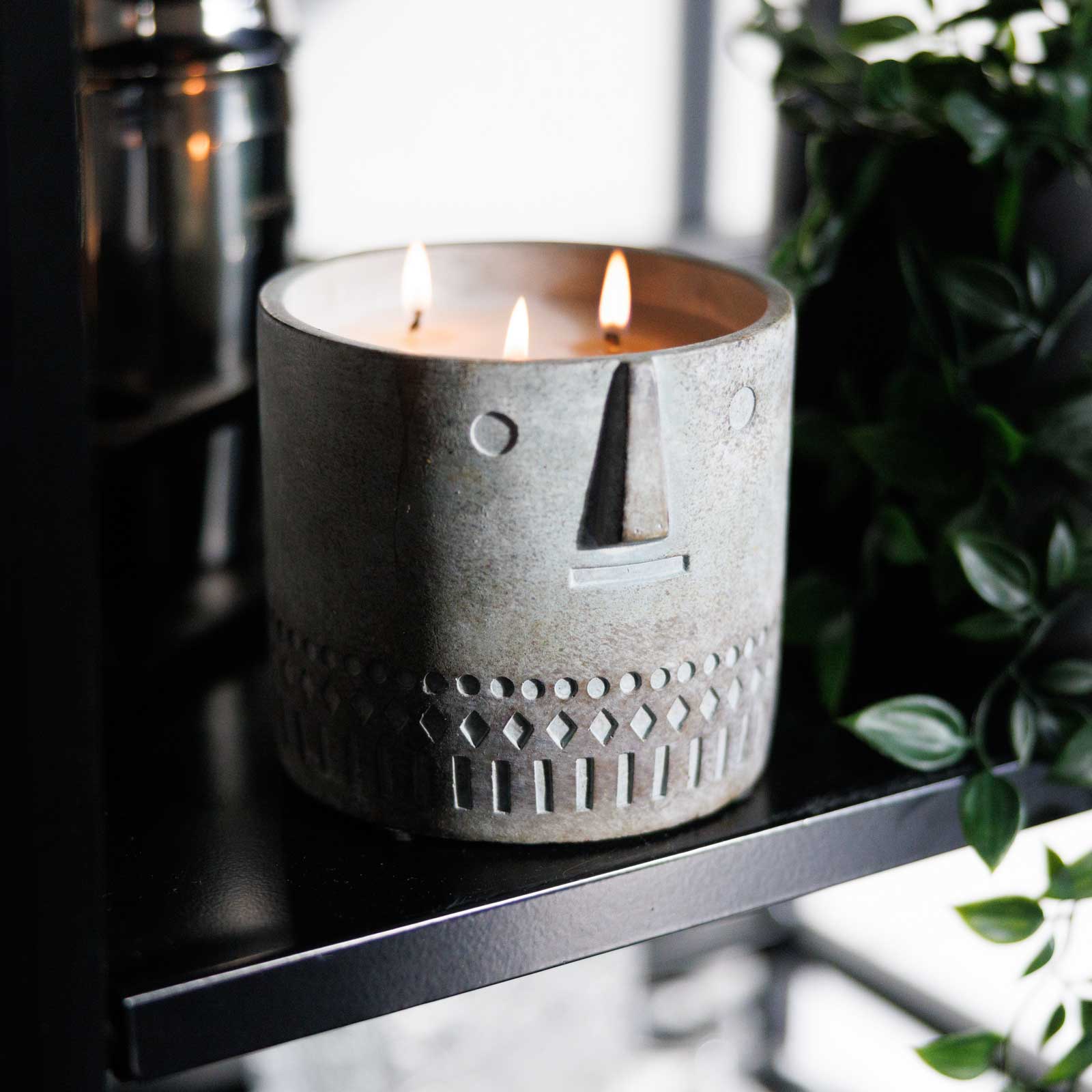 Natural Jasmine Vesper Stone Face Candle 27oz