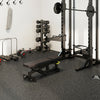 0.79 inch Thick Rubber Top Exercise Mat 48 Sq Ft with Boarders-Black
