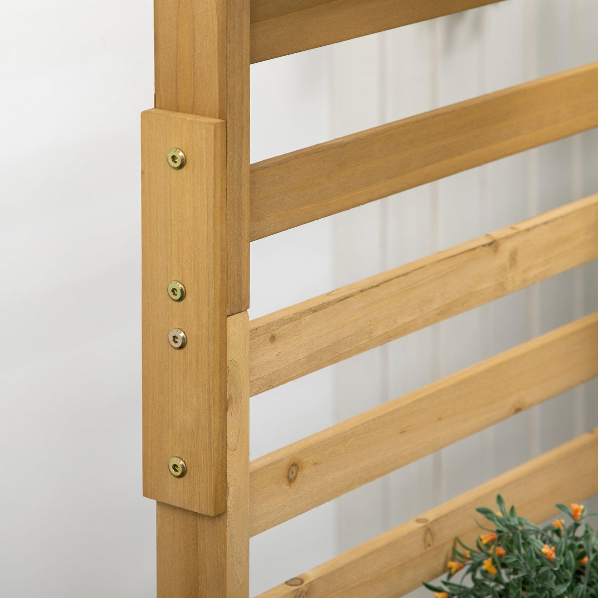 Outsunny Wooden Plant Trellis Stand with 5 Hanging Planter Boxes