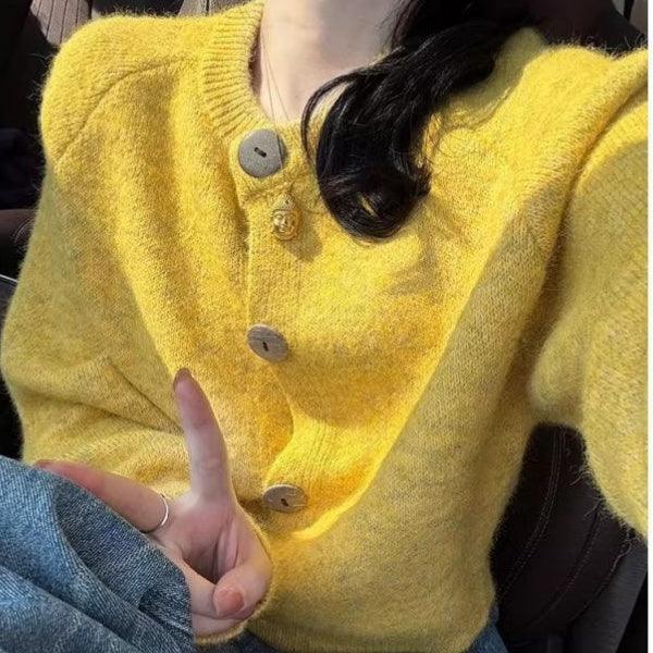 Loose Knitted Cardigan Women Wear Lazy Sweater Coat