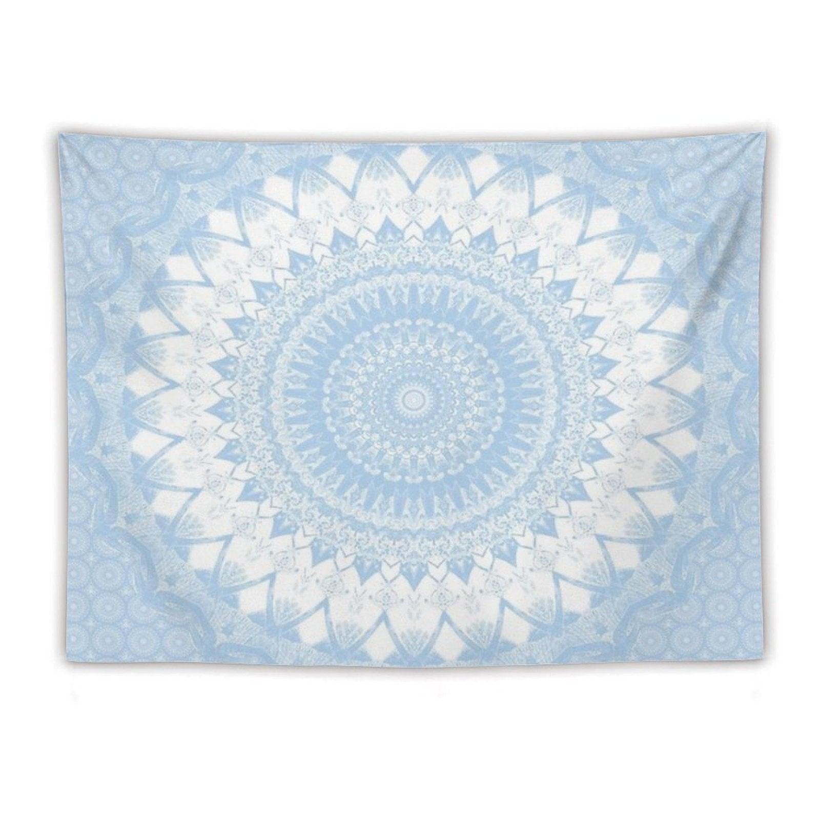 Baby Blue Boho Mandala Tapestry