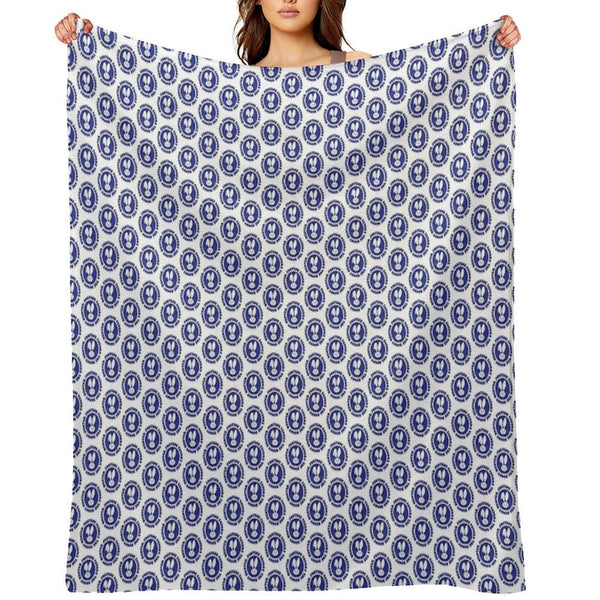 Fortune Favors The Bunny Hunter Throw Blanket