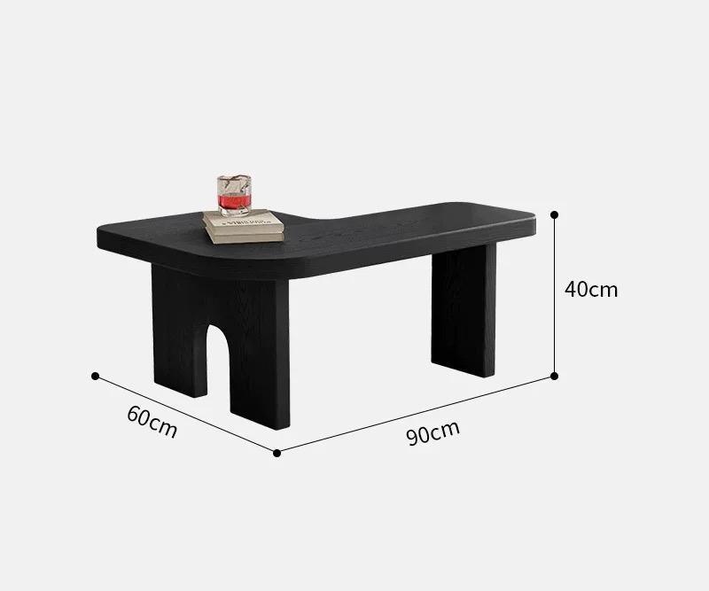 Modern Black Wooden Nesting Coffee Table Set