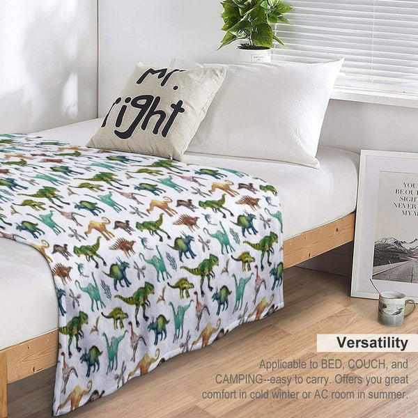 Dino-Mite Dreams for Kids  Trendy Dinosaur Pattern  Unique Gift Idea. Throw Blanket