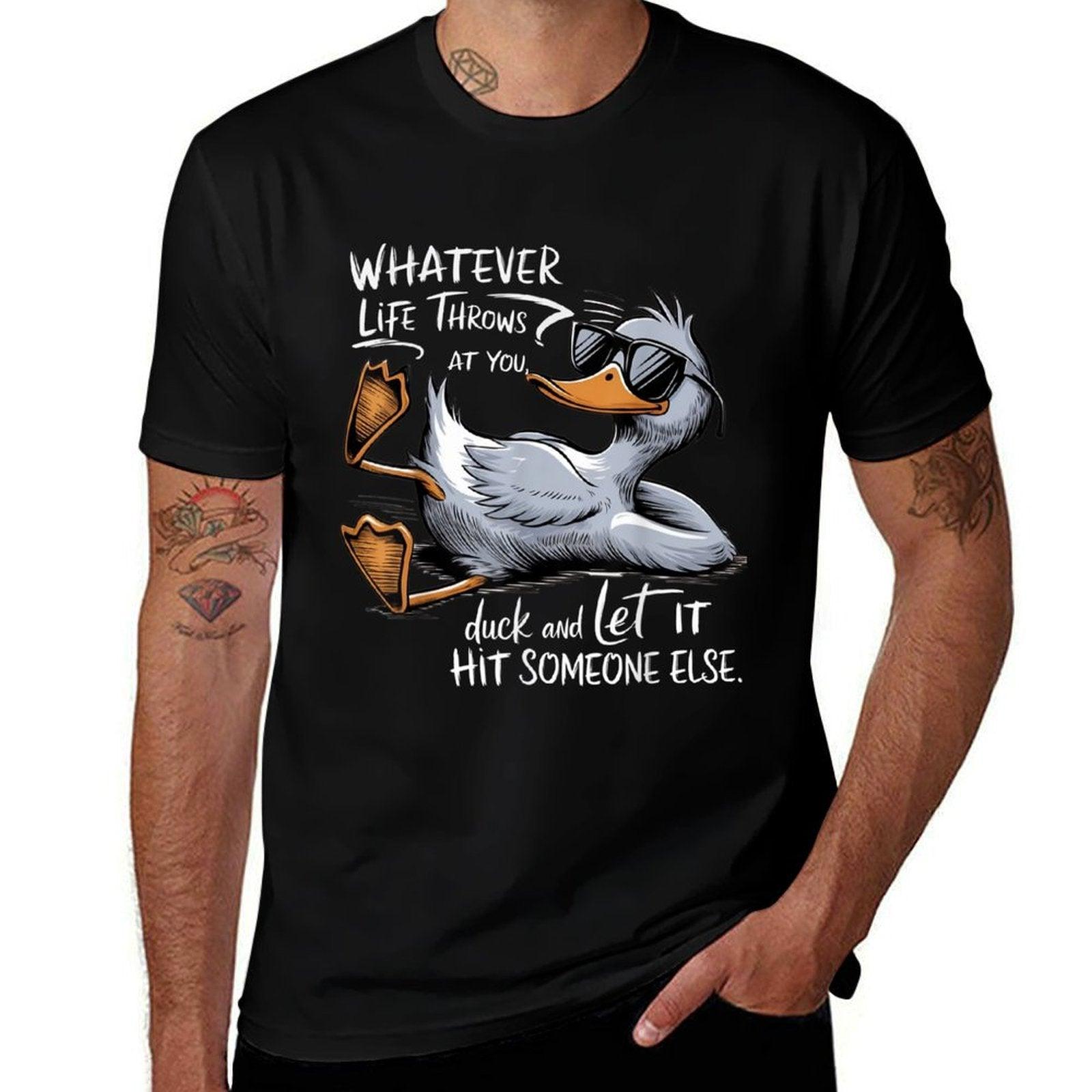 Funny Duck Funny Quote Graphic Tees For Men Women Kids  Relaxed-fit T-Shirt