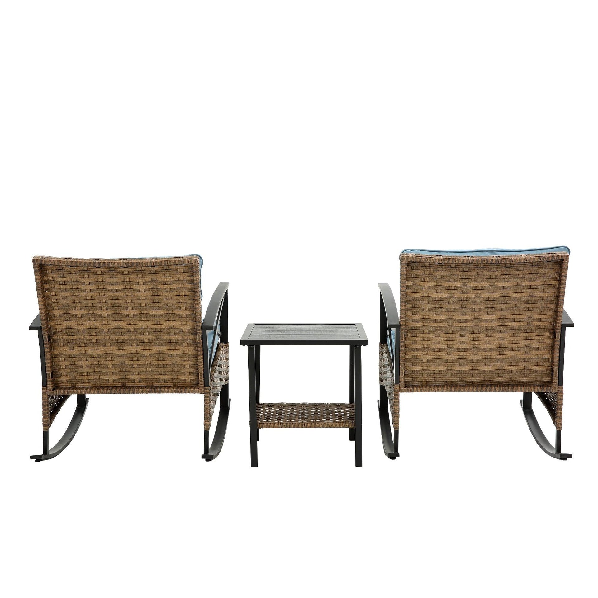 Outdoor Rocking Rattan Set