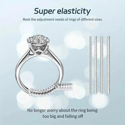 4-Piece Set: Invisible Silicone Ring Size Adjusters – Unisex, Flexible, Minimalist