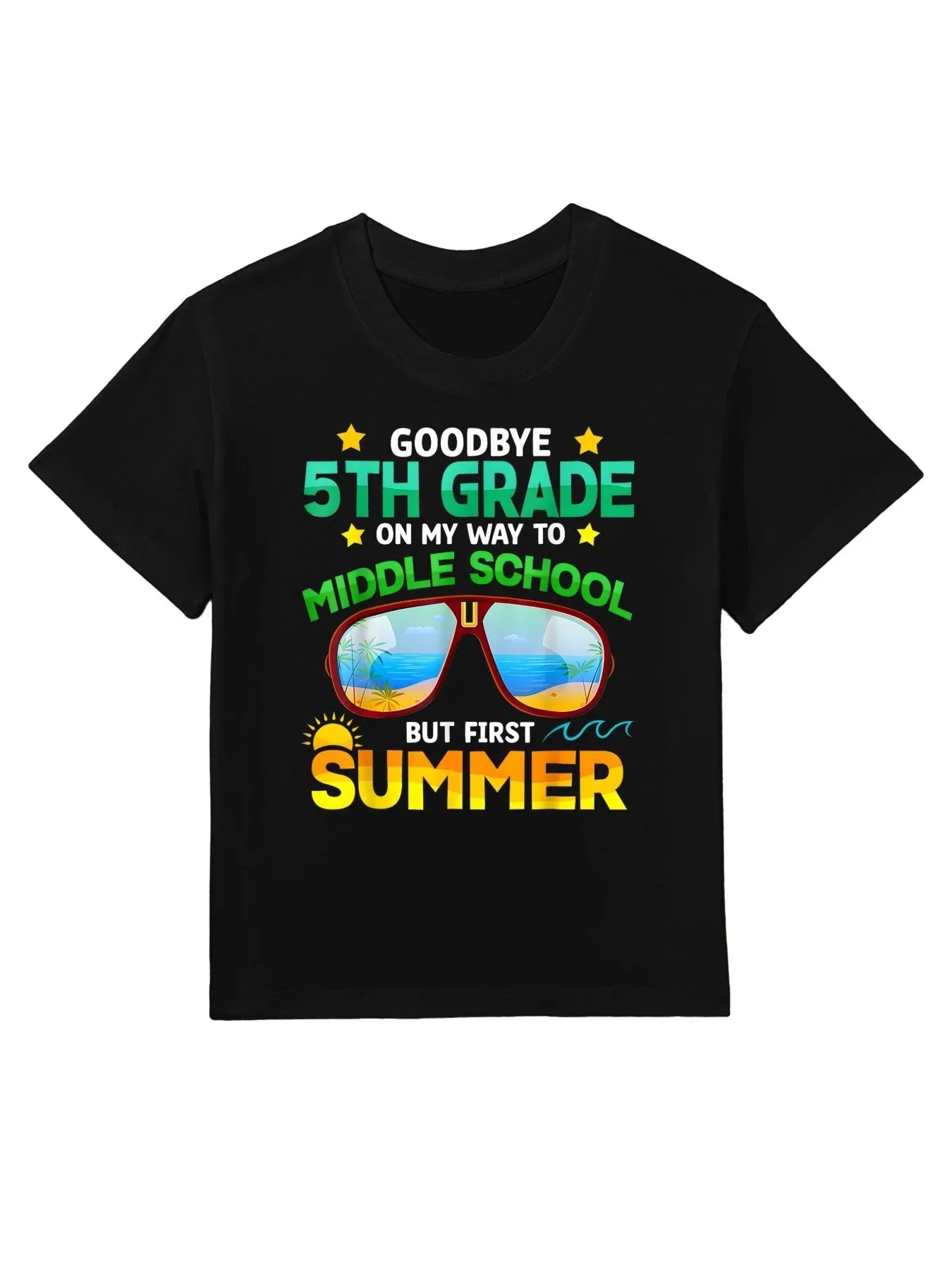 5th Grade Way To Middle School Grade First Summer Graduation Kids T-Shirt