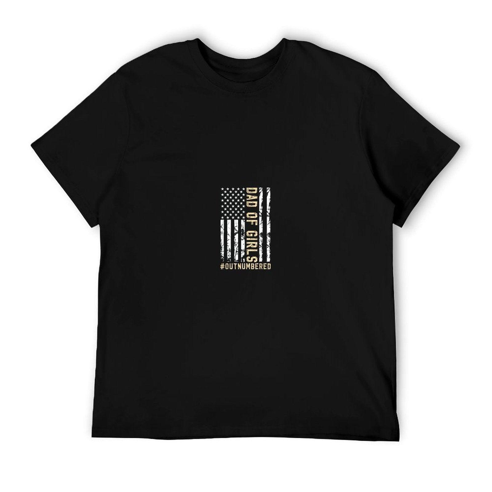 Girl Father's Day Daddy & Dad Of Girls Outnumbered T-Shirt