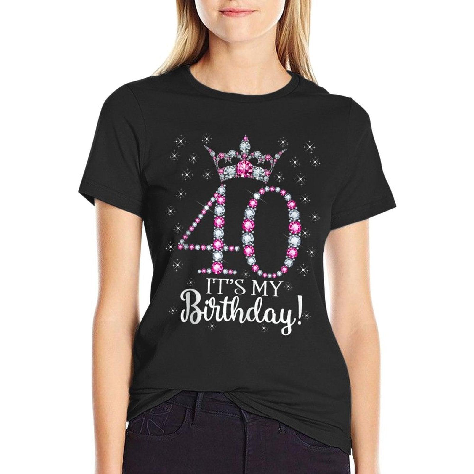 40 It's My Birthday 1982 40Th Birthday Gift For Womens Comfortable T-Shirt
