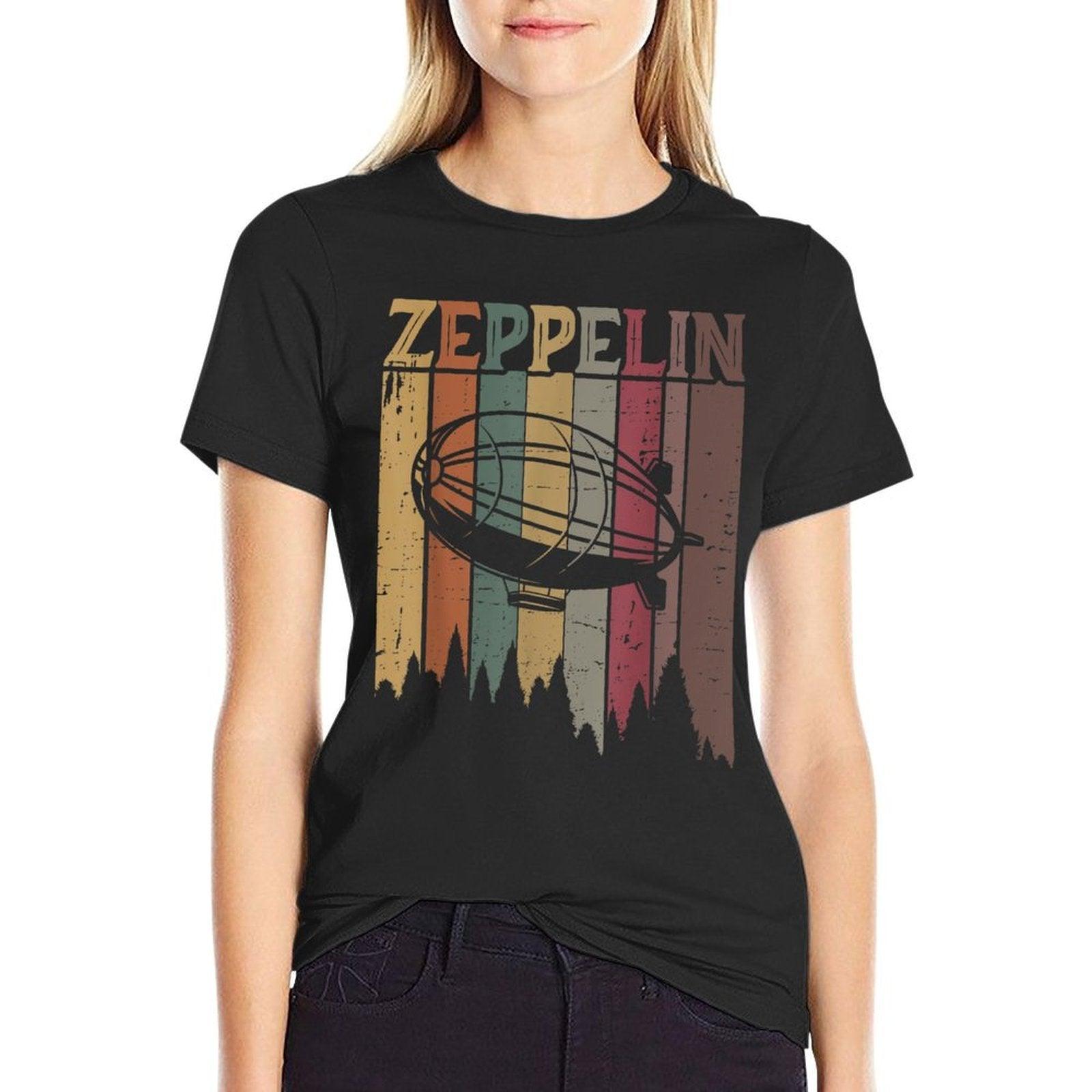 Retro Zeppelin 70s 80s Dirigible Airship Zepelin Zepplin  Breathable T-Shirt