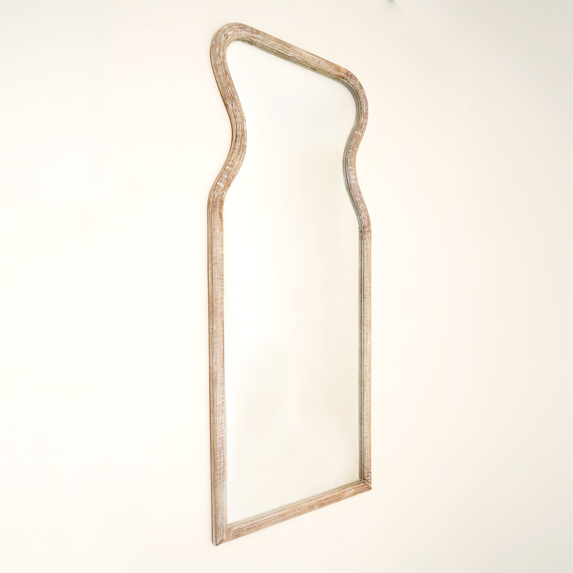 Decorative Full-Length Wall Mirror with Mango Wood Frame, 32X70