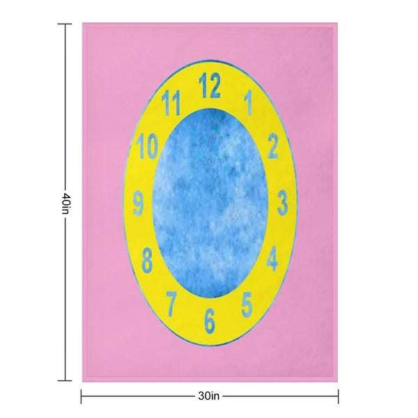 Clock Rug (The Big Comfy Couch) Throw Blanket