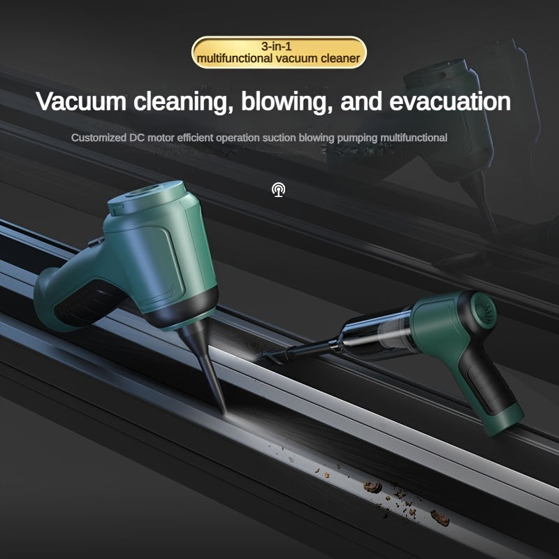 A three in one wireless vacuum cleaner with a high power, which can be used for suction, air extraction, and blowing, both in the car and at home. It has an extended battery life, can absorb dust, debris, pet hair, air extrac DSers Fulfillment