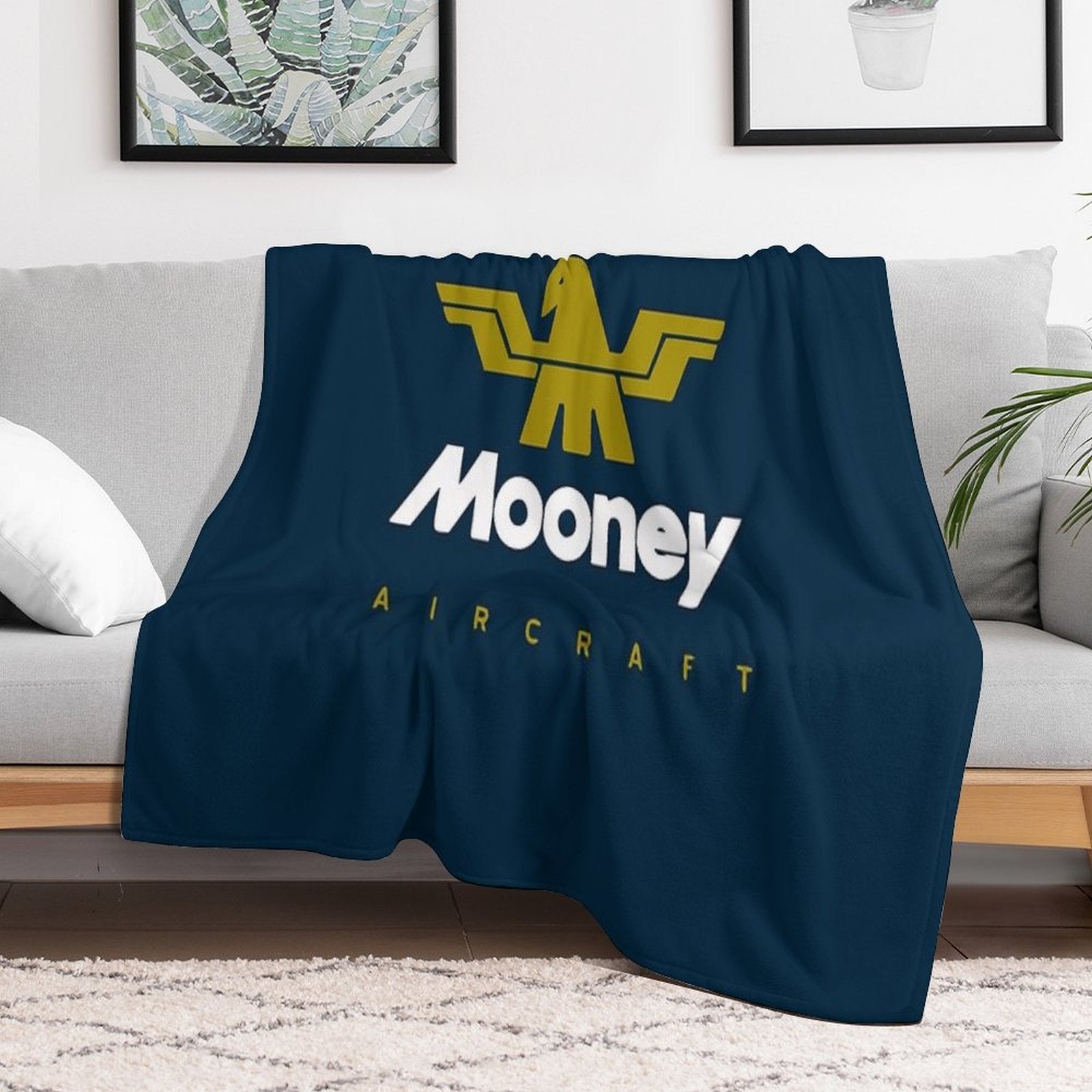 Mooney Aircraft Plush Throw Blanket