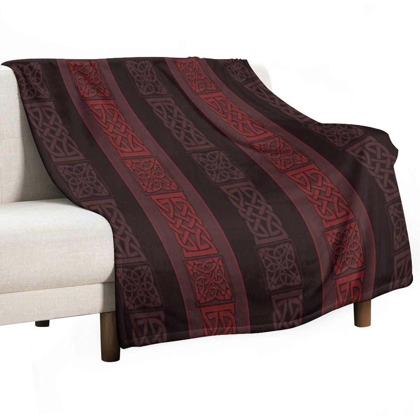 Viking Dark Red Throw Blanket