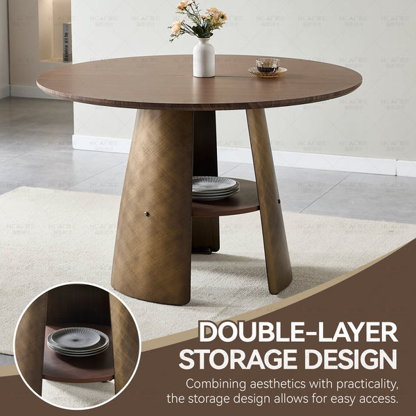 47.25 Inch  Retro Style Round Dining Table