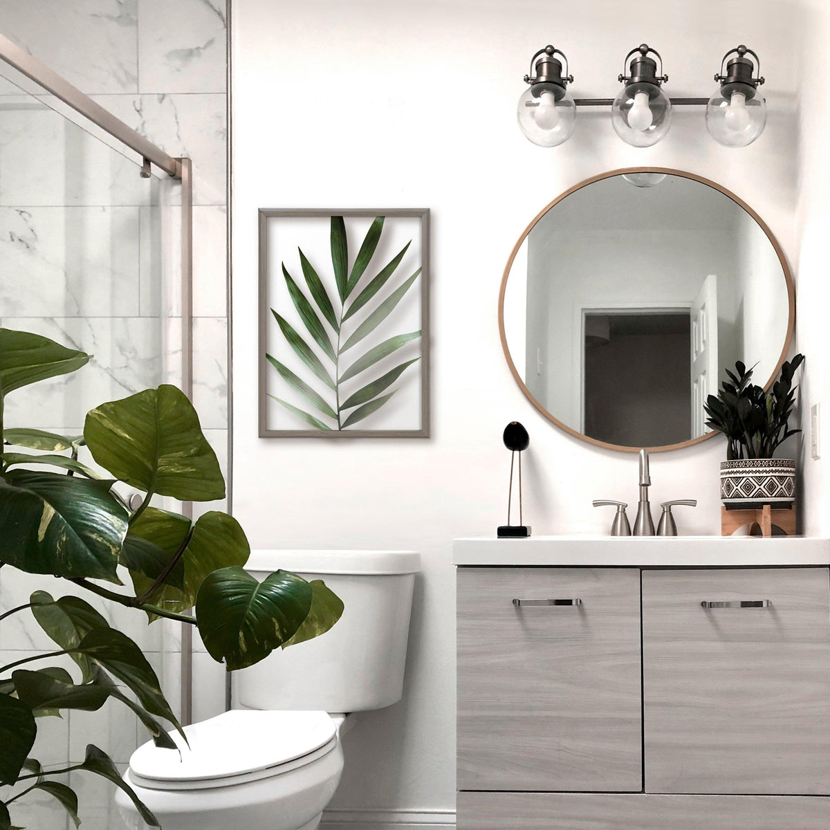Blake Botanical 5F Framed Printed Glass by Amy Peterson