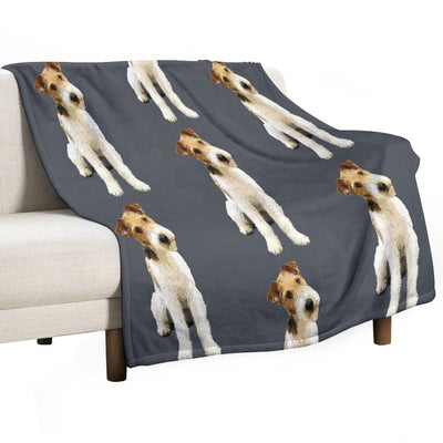 Wire Fox Terrier Head Tilt Eco-conscious Throw Blanket