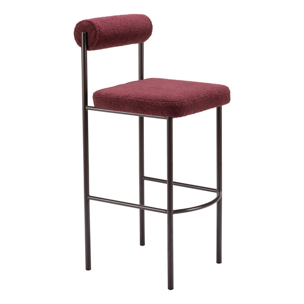 Livorno Barstool (Set of 2) Red & Bronze