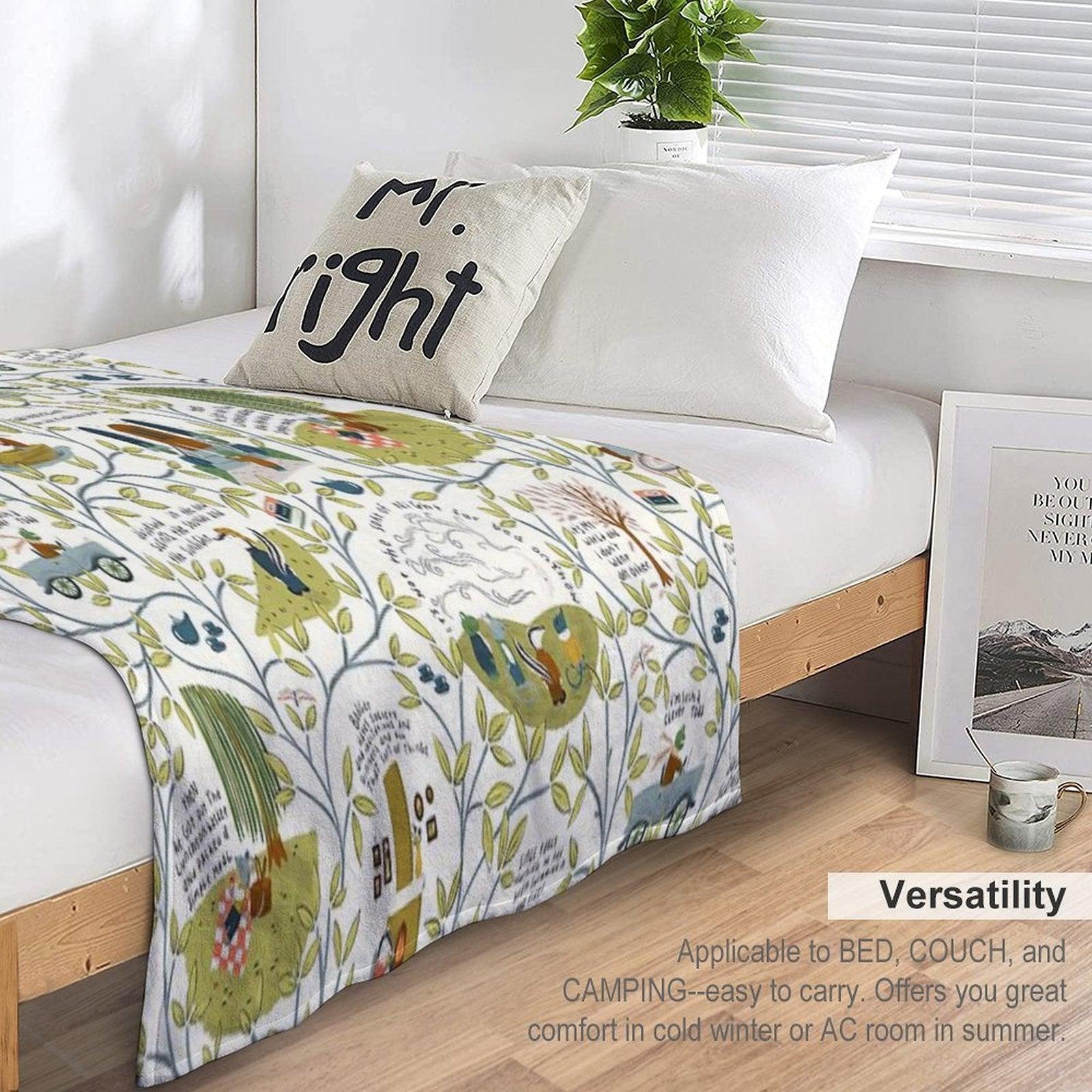 Wind in The Willows (light) Throw Blanket
