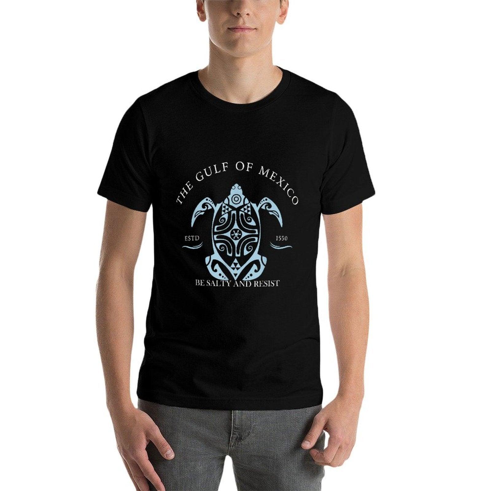 Gulf of Mexico Turtle BE SALTY AND RESIST  Tagless Design T-Shirt