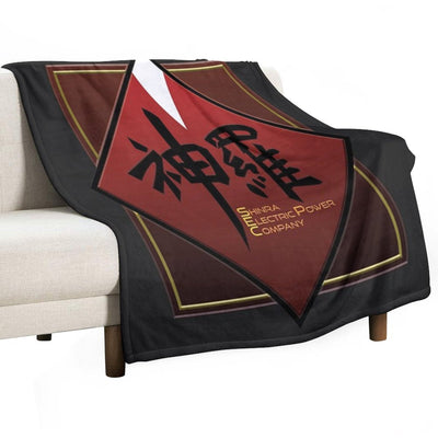 Shinra Electric Power Company Final Fantasy 7 神羅 Easy Care Throw Blanket