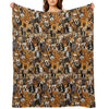 Watercolor Dog Pattern Shrink-resistant Throw Blanket