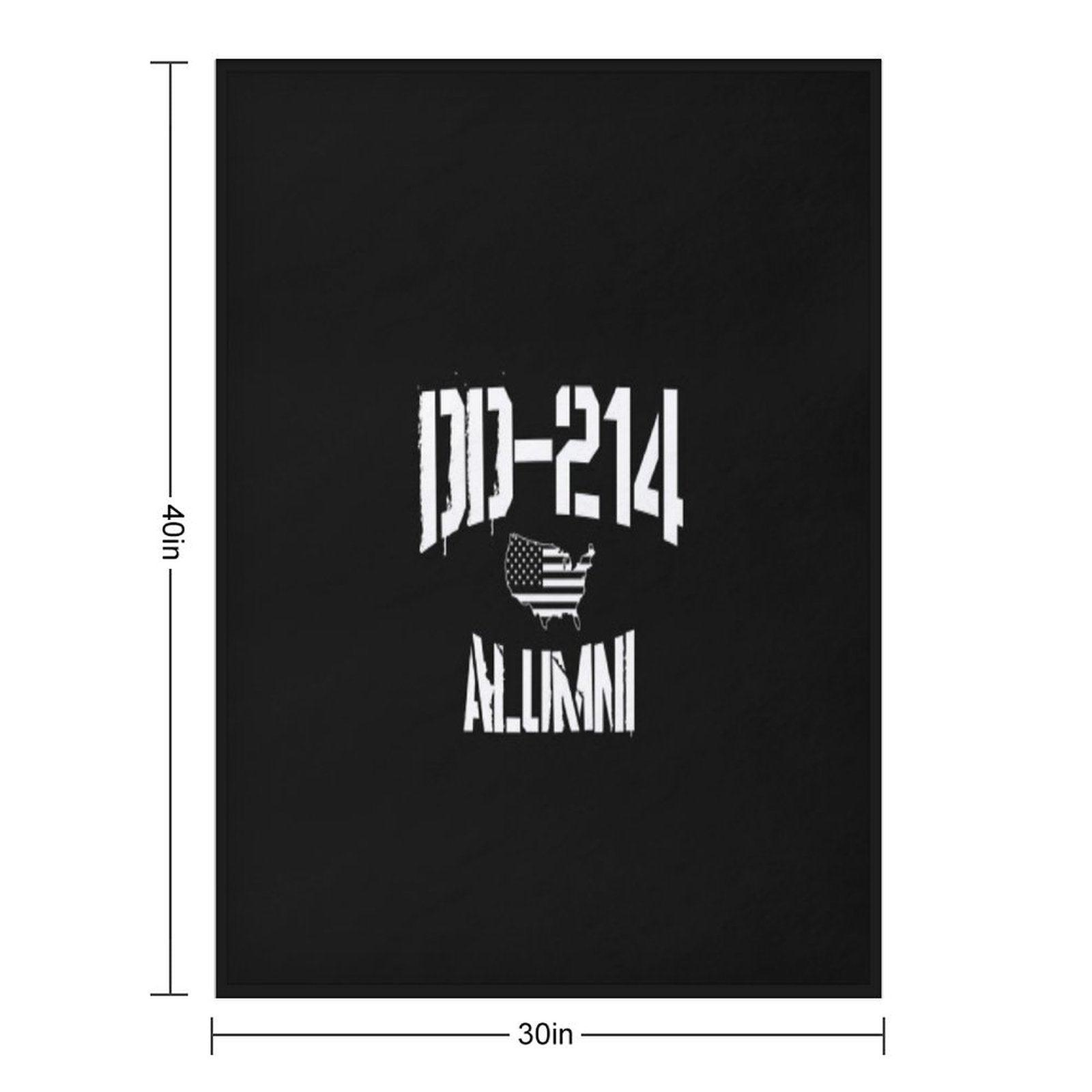 DD-214 Alumni Veteran Appreciation Gift US Flag Throw Blanket