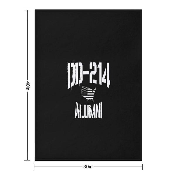 DD-214 Alumni Veteran Appreciation Gift US Flag Throw Blanket