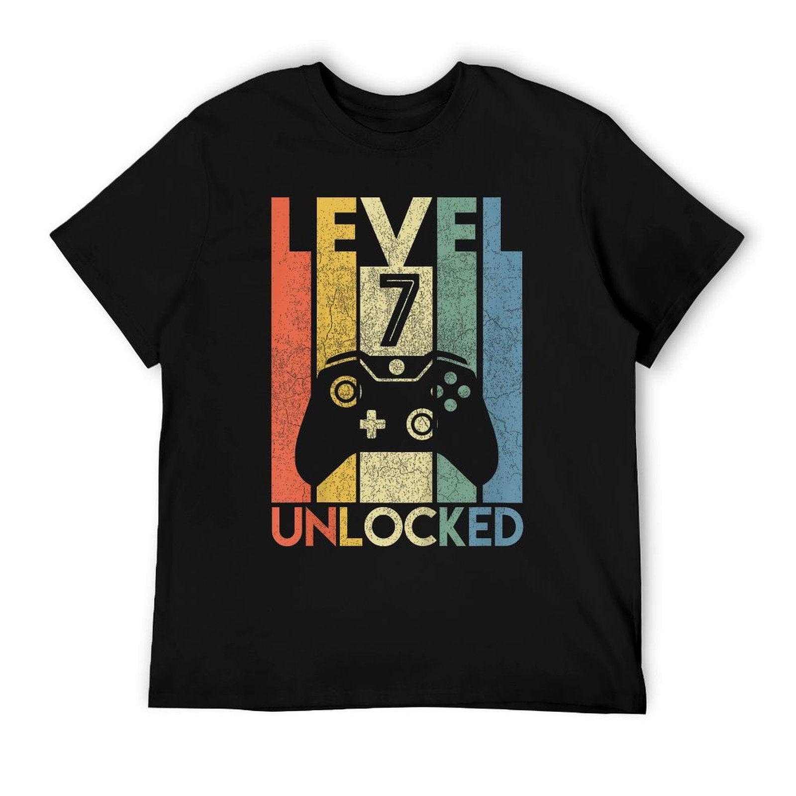 Level 7 Unlocked Funny Video Gamer 7th Birthday Gift T-Shirt
