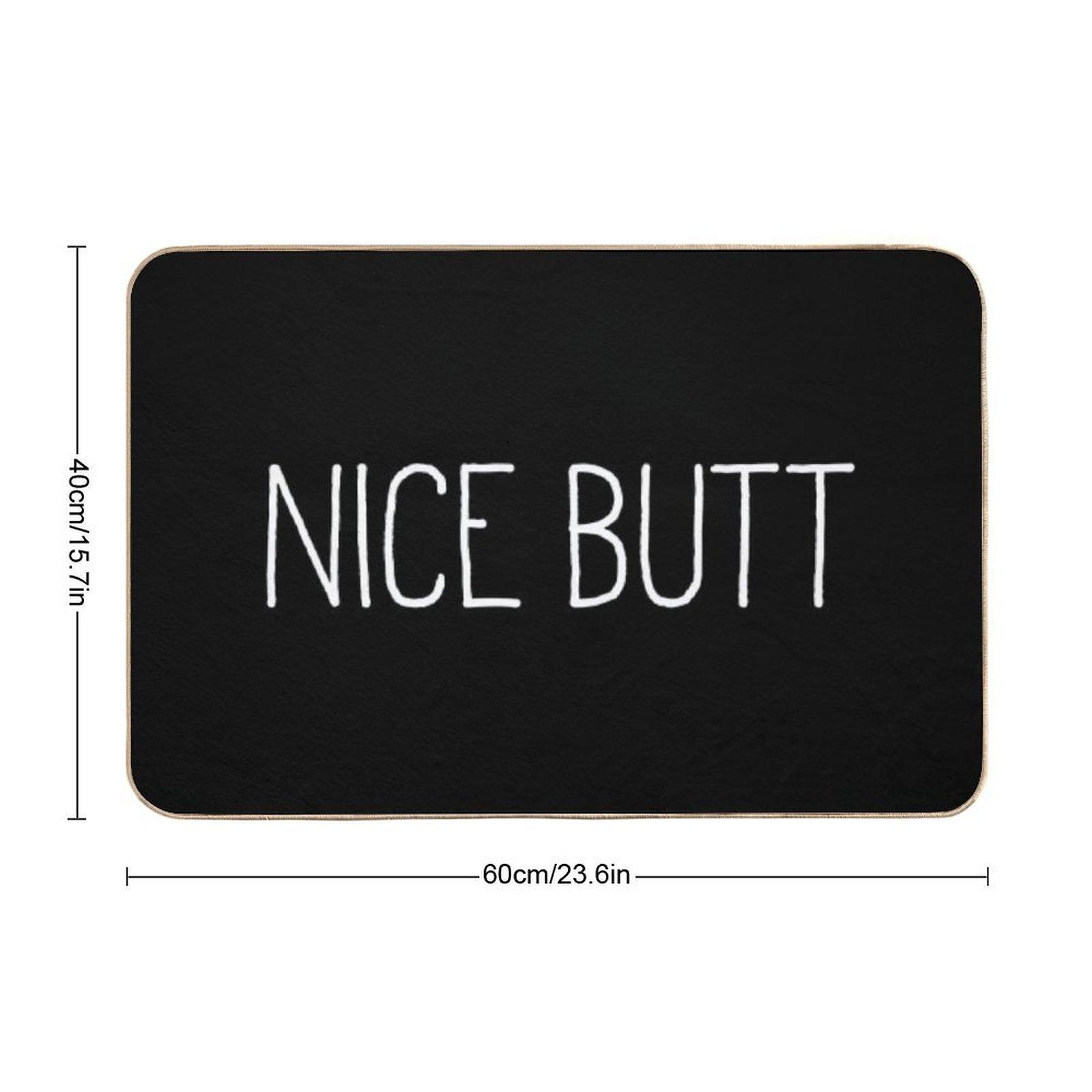 Nice Butt Black Bath Mat