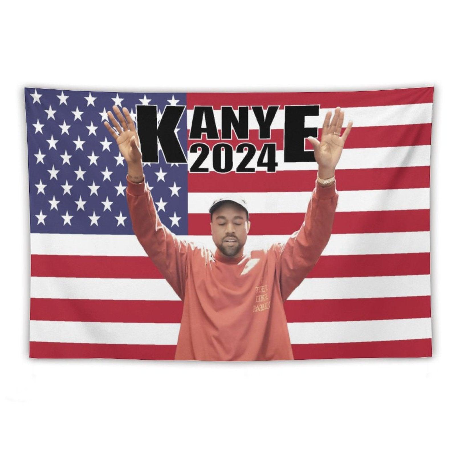 Kanye 2024 West  America Flag Tapestry