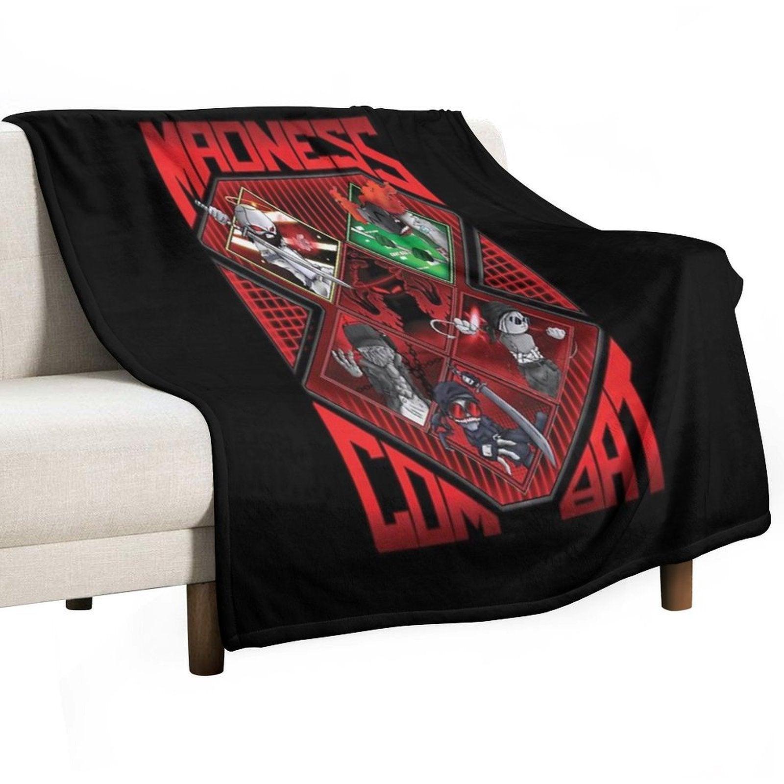 Madness Combat ALL 6 MAIN CHARACTERS ART Throw Blanket