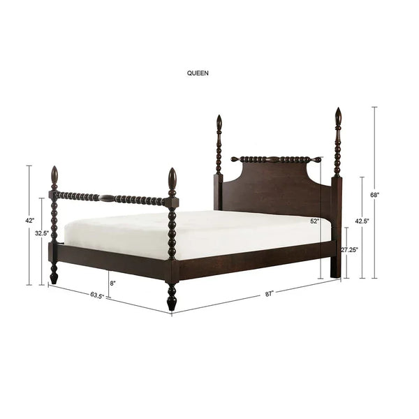 Beckett Turned Wood Spindle Bed by Madison Park Signature - Gifts for You 'n Me