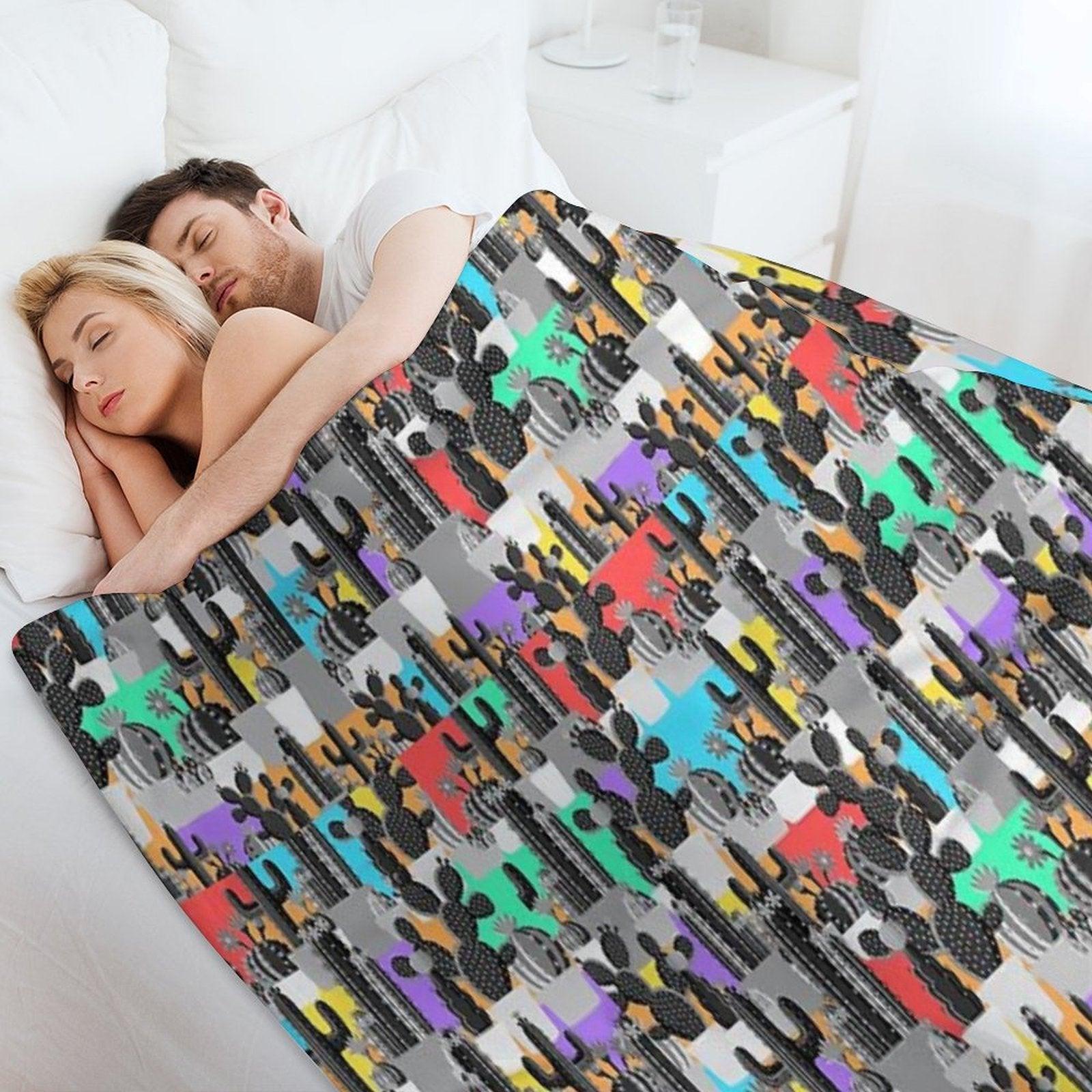 Happy Cactus Throw Blanket