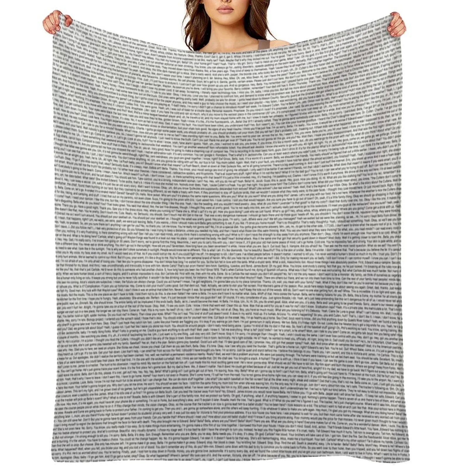 Entire Twilight Movie Script Throw Blanket