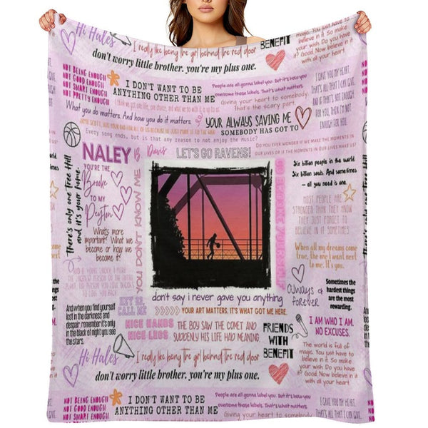 One Tree Hill Quotes Collage – Iconic TV Show Moments Design All-season Throw Blanket