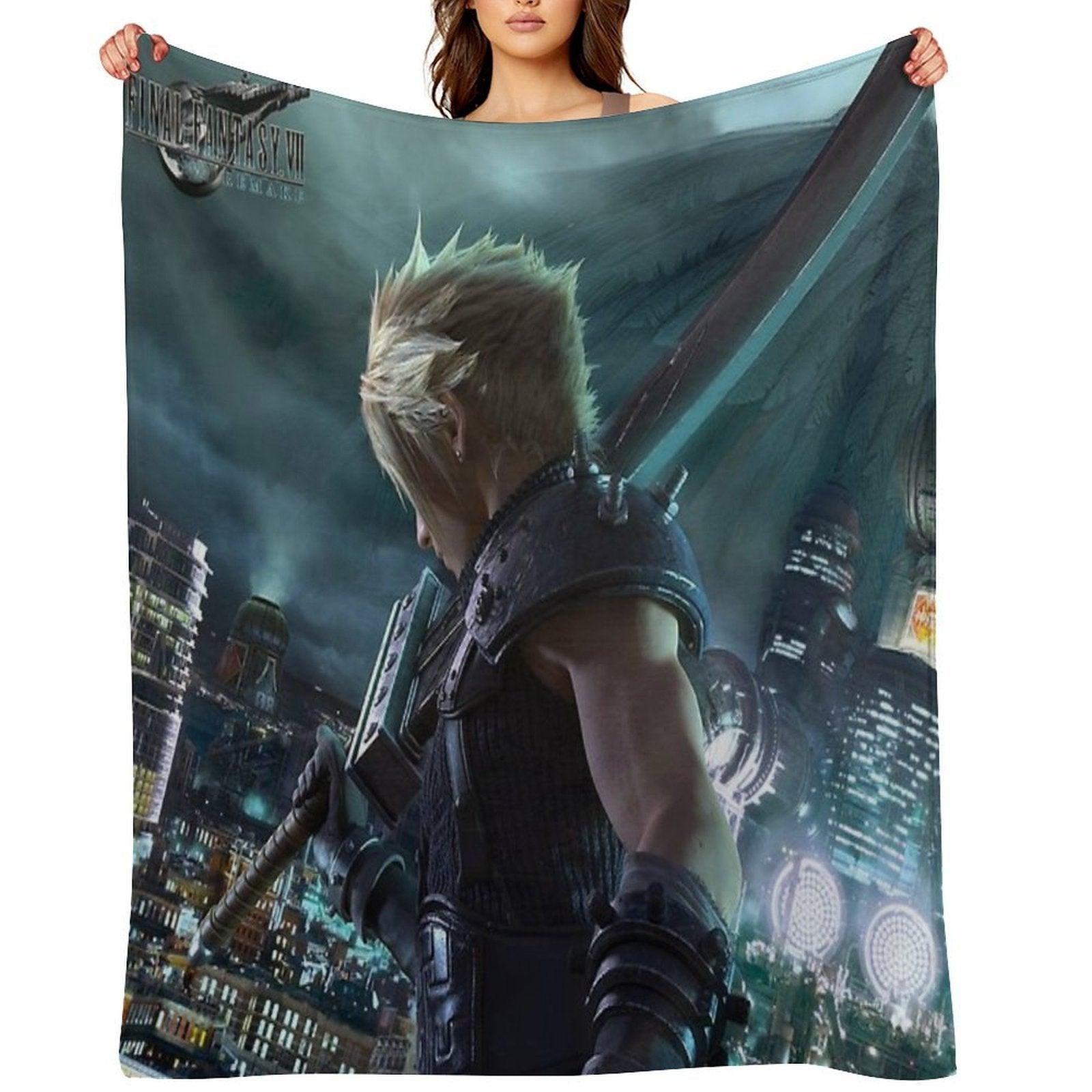 Cloud Final Fantasy VII Remake Throw Blanket