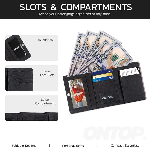 Trifold Wallet Canvas Card Holder