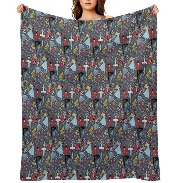 Clara's Nutcracker Ballet Repeat by Robin Pickens Throw Blanket