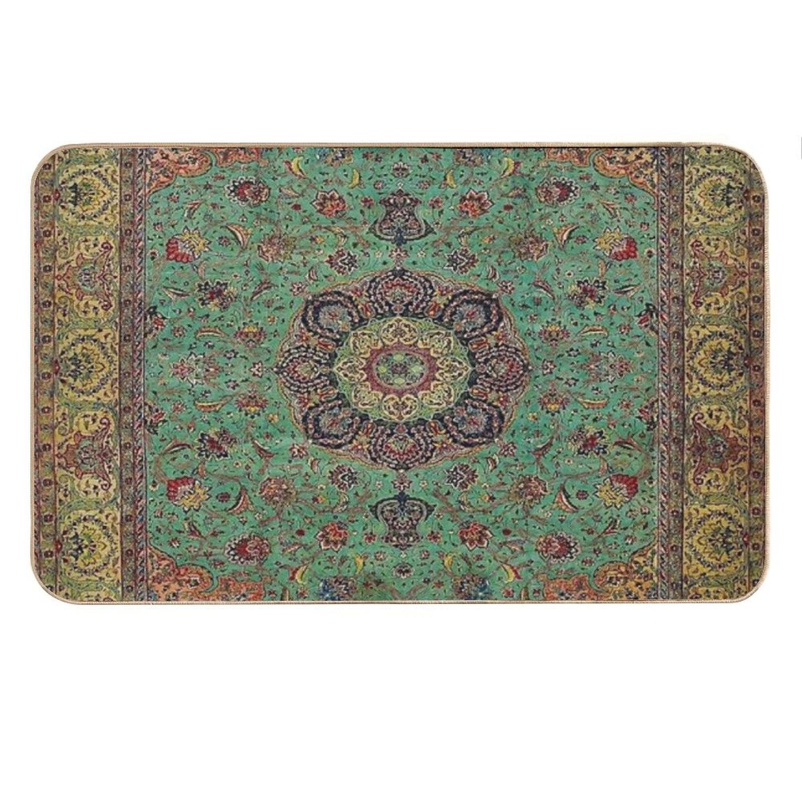 Vintage Antique Persian Carpet Bath Mat