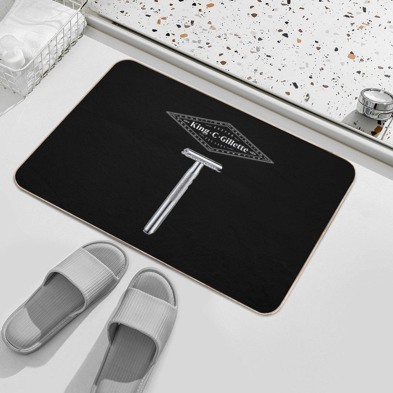 King C Gillette Safety Razor (Dark Colored Items) Bath Mat