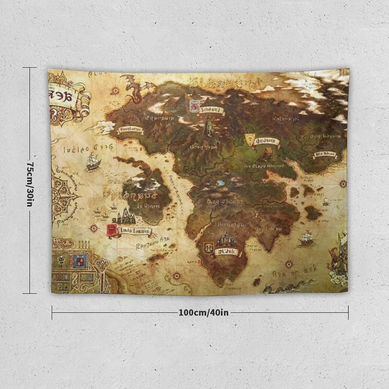 Eorzea FFXIV Map Tapestry